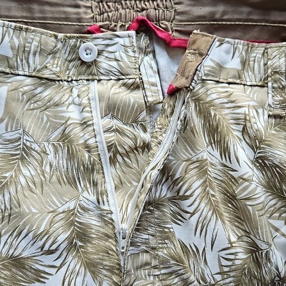 Haband Tri Waist Comfort Men's Palm‎ Leaf Cargo Shorts Sz 40 - Picture 7 of 11
